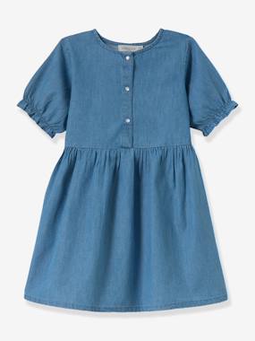 Girls-Short denim dress