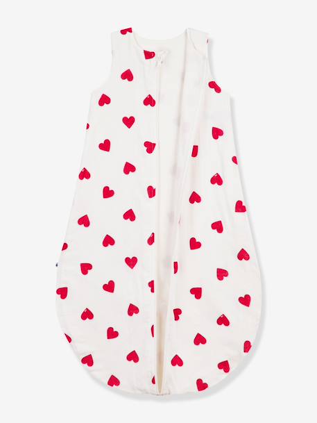 Baby sleeping bag with heart print white - vertbaudet enfant 