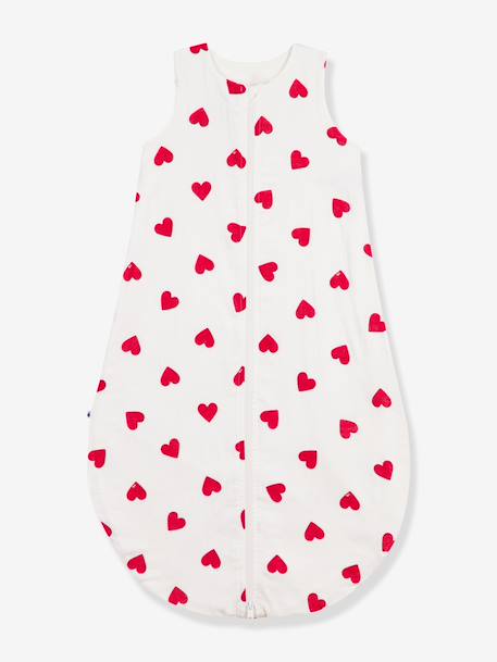 Baby sleeping bag with heart print white - vertbaudet enfant 