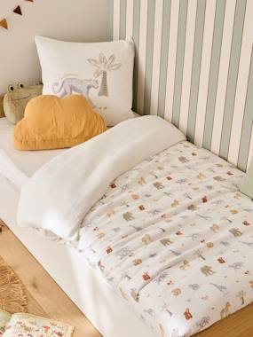 Bedding & Decor-MISSION SAFARI duvet cover and pillowcase bedding set in cotton gauze, with recycled cotton