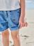 Short fille brodé bleu moyen+rose+vert sauge - vertbaudet enfant 