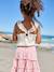 Girl's tank top with frilled straps ecru+sage green - vertbaudet enfant 