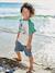 Boy's short-sleeved t-shirt emerald green+ocean blue - vertbaudet enfant 