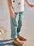 Turn-up trouser for boys emerald green - vertbaudet enfant 