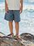 Elasticated bermuda shorts for boys denim blue+fir green+pastel yellow - vertbaudet enfant 