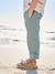 Turn-up trouser for boys emerald green - vertbaudet enfant 