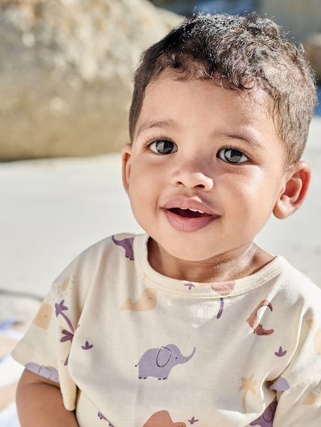 T-shirt bébé garçon imprimé vanille - vertbaudet enfant 