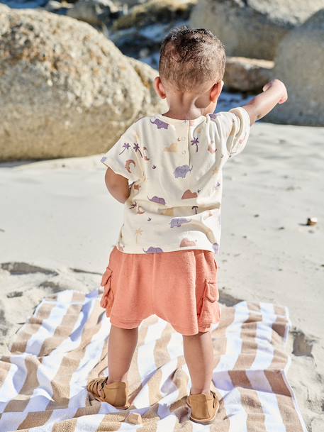 Printed baby boy's t-shirt vanilla - vertbaudet enfant 