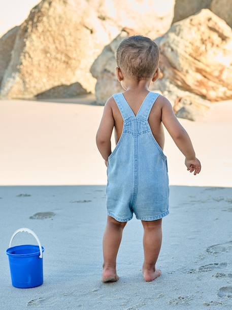 Denim short dungarees for baby boys double stone - vertbaudet enfant 