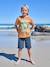 Boy's short-sleeved t-shirt pecan nut+sky blue - vertbaudet enfant 