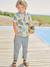 Boys' cotton muslin trousers with adjustable waist emerald green - vertbaudet enfant 