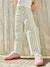 Girl's striped trousers sage green - vertbaudet enfant 