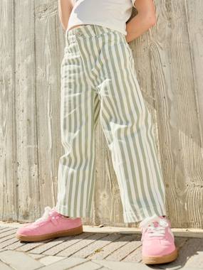 -Pantalon fille rayé
