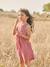 Girl's sleeveless dress khaki+old rose - vertbaudet enfant 