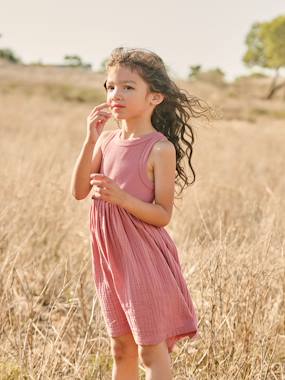 -Robe fille sans manches