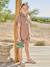 Girls' cotton twill playsuit beige - vertbaudet enfant 