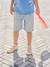 Easy-to-Slip-On Denim Bermuda Shorts for Boys denim grey+double stone+printed blue+stone+striped blue - vertbaudet enfant 