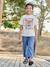 Short-Sleeved Animal T-Shirt for Boys ecru+fir green+white - vertbaudet enfant 