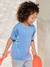 Boy's short-sleeved printed t-shirt medium blue - vertbaudet enfant 