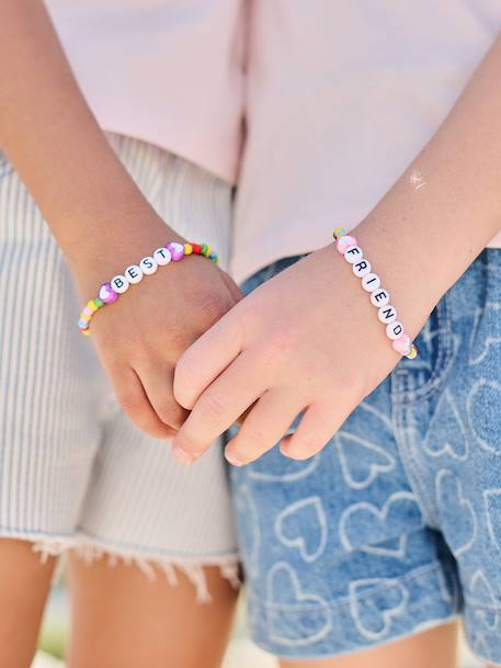 Lot T-shirt et bracelets meilleures amies lilas - vertbaudet enfant 
