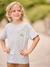 T-shirt garçon motifs devant et dos anthracite+blanc+bleu ciel+bleu océan+bois de rose - vertbaudet enfant 