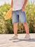 Bermuda en denim garçon taille ajustable double stone+stone - vertbaudet enfant 