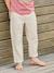 Pantalon garçon coton/lin léger beige chiné+bleu nuit+noisette+vert sauge - vertbaudet enfant 