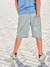 Easy-to-Slip-On Denim Bermuda Shorts for Boys denim grey+double stone+printed blue+stone+striped blue - vertbaudet enfant 