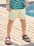 Elasticated bermuda shorts for boys denim blue+fir green+pastel yellow - vertbaudet enfant 
