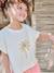 Girl's short-sleeved t-shirt ecru - vertbaudet enfant 