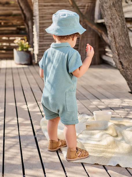 Ensemble combinaison bob réversible vert émeraude - vertbaudet enfant 