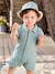 Set of jumpsuit and reversible bucket hat emerald green - vertbaudet enfant 