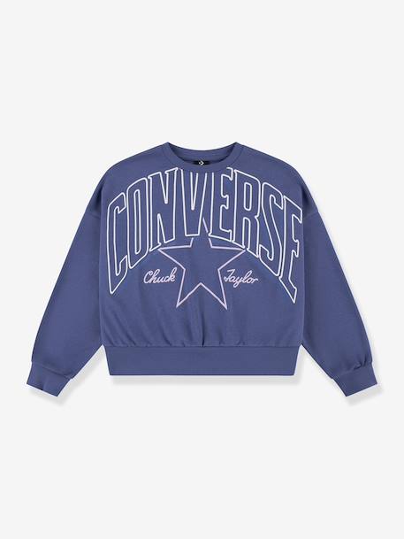 Relaxed boxy sweatshirt for girl navy blue - vertbaudet enfant 