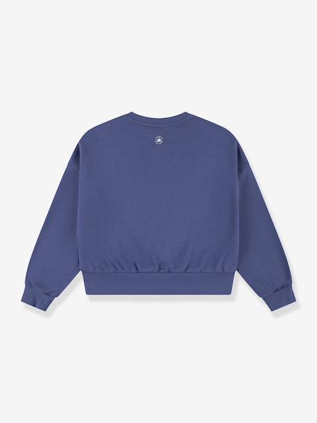 Relaxed boxy sweatshirt for girl navy blue - vertbaudet enfant 