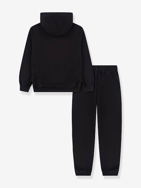 Hooded sweatshirt and trousers set black - vertbaudet enfant 