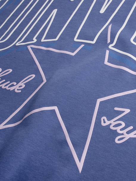 Relaxed boxy sweatshirt for girl navy blue - vertbaudet enfant 
