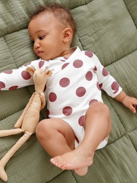 Lot de 5 bodies manches longues bébé ouverture naissance rose poudré - vertbaudet enfant 
