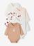Pack of 5 Long Sleeve Bodysuits for Newborn Babies rosy - vertbaudet enfant 