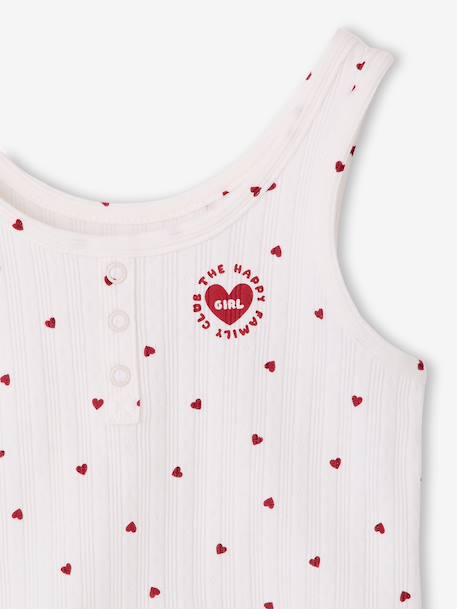 Girl's cotton pyjama short set with cami top ecru - vertbaudet enfant 