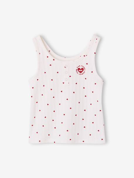 Girl's cotton pyjama short set with cami top ecru - vertbaudet enfant 