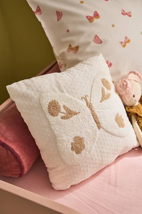 Bouclé butterfly cushion vanilla - vertbaudet enfant 
