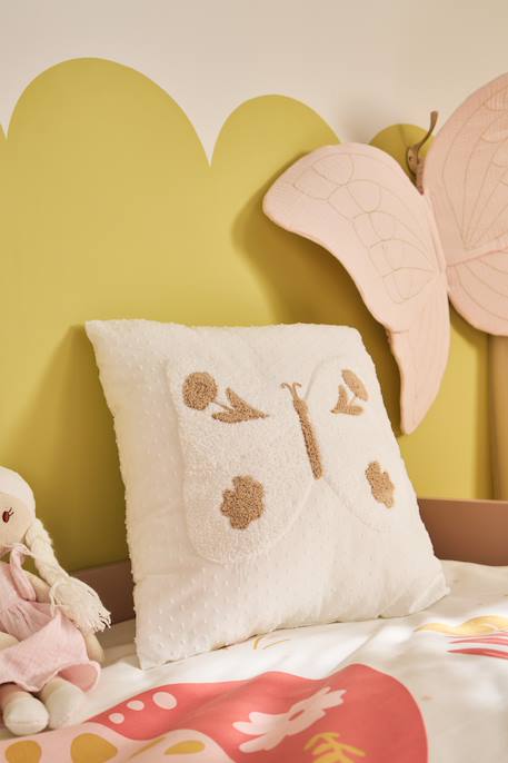 Butterfly cushion in bouclé vanilla - vertbaudet enfant 