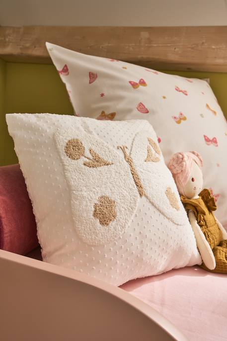 Butterfly cushion in bouclé vanilla - vertbaudet enfant 