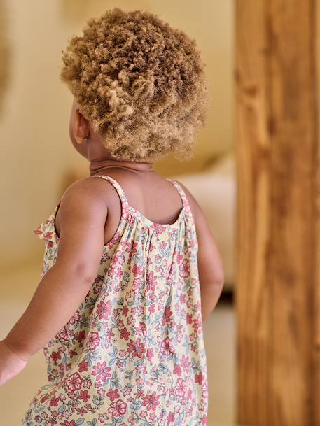 Girl's playsuit with thin straps pale yellow - vertbaudet enfant 
