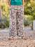Pantalon fille large motifs fleurs beige+vanille+vert - vertbaudet enfant 