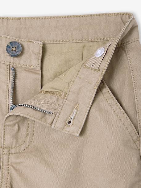 Chino Bermuda Shorts for Boys beige+BLUE MEDIUM SOLID WITH DESIGN+green+grey blue+red+sandy beige - vertbaudet enfant 