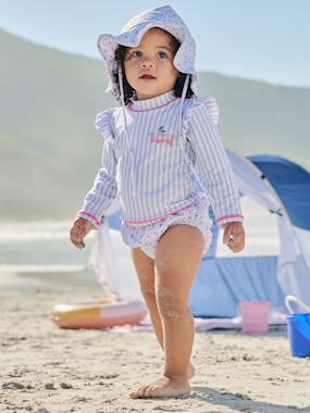 Bébé-Maillot de bain, accessoires de plage-Maillot bain 3 pièces rayures
