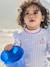 Maillot bain 3 pièces rayures bleu clair - vertbaudet enfant 