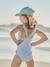 Striped Swimsuit for Girls sky blue - vertbaudet enfant 