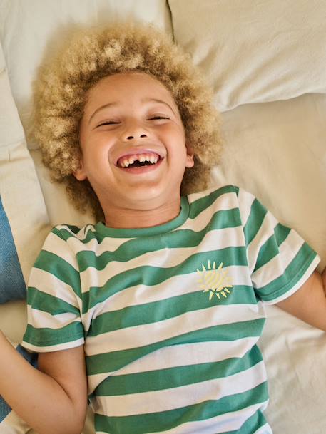 Pack of 2 striped pyjama shorts blue - vertbaudet enfant 